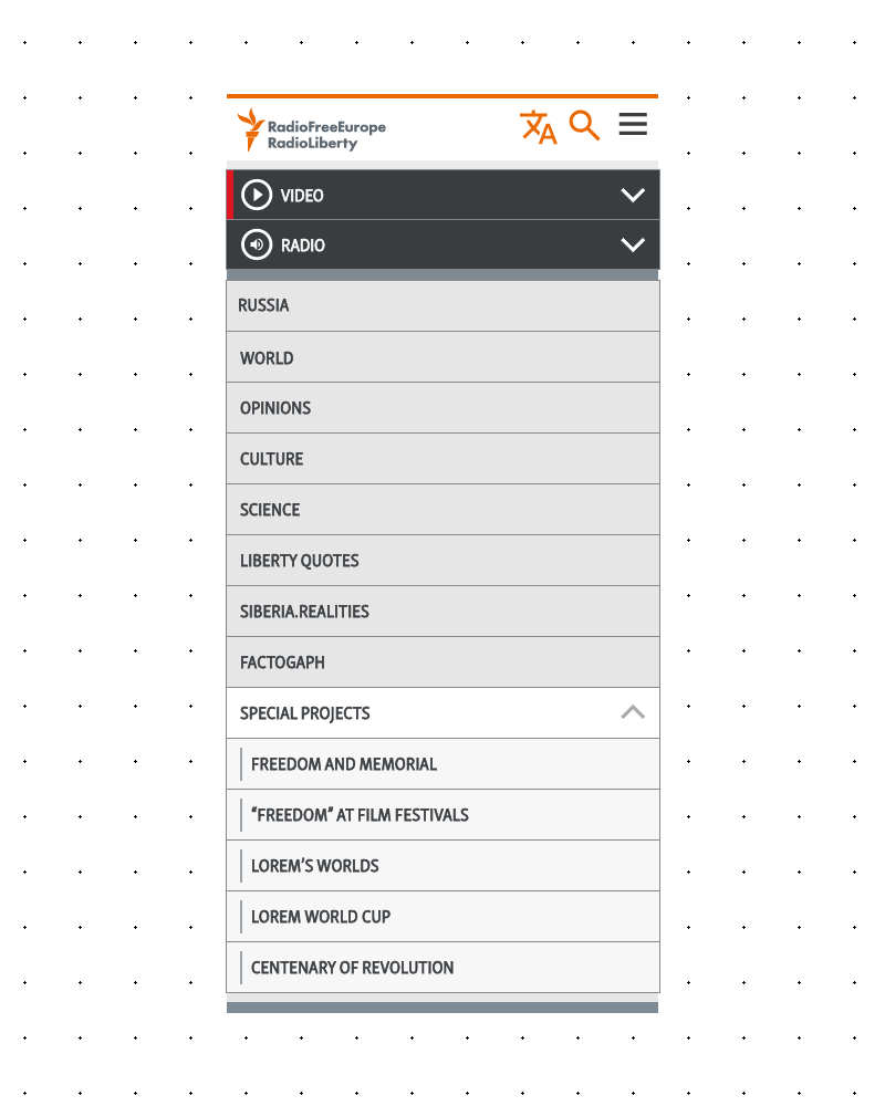 Main mega header old mobile site