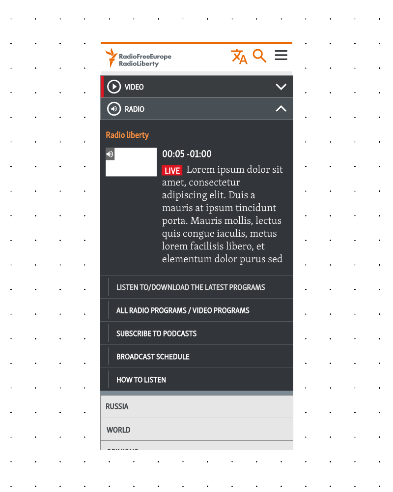 Main mega header old mobile site